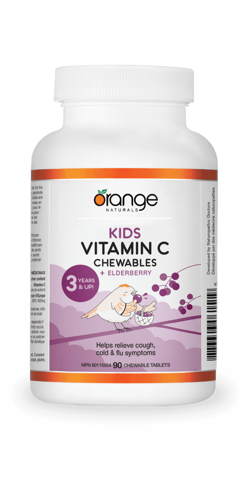 Kids Vitamin C Chewables + Elderberry 90 Tablets