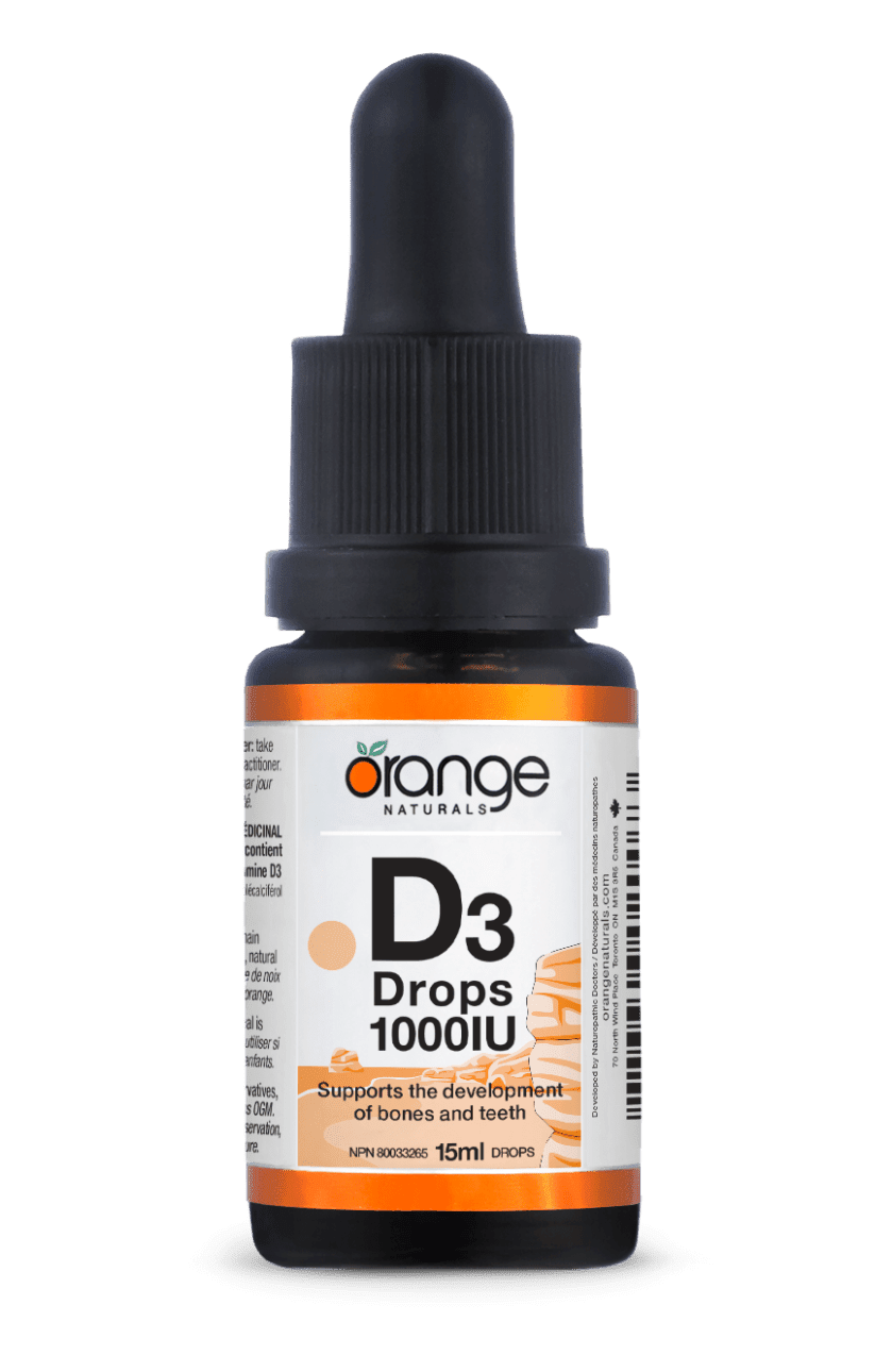 D3 Drops 1000IU MCT base 15ml - Orange