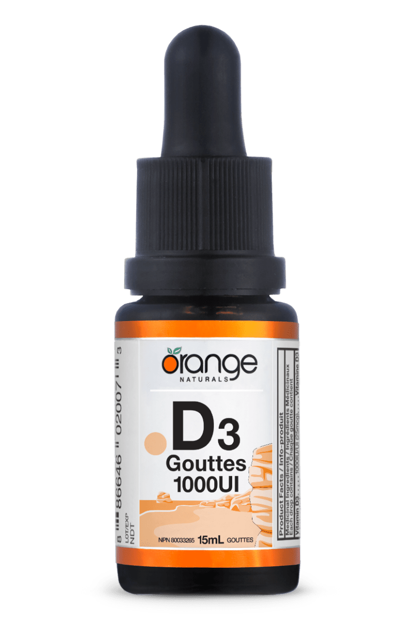 D3 en gouttes 1000UI (orange) TCM