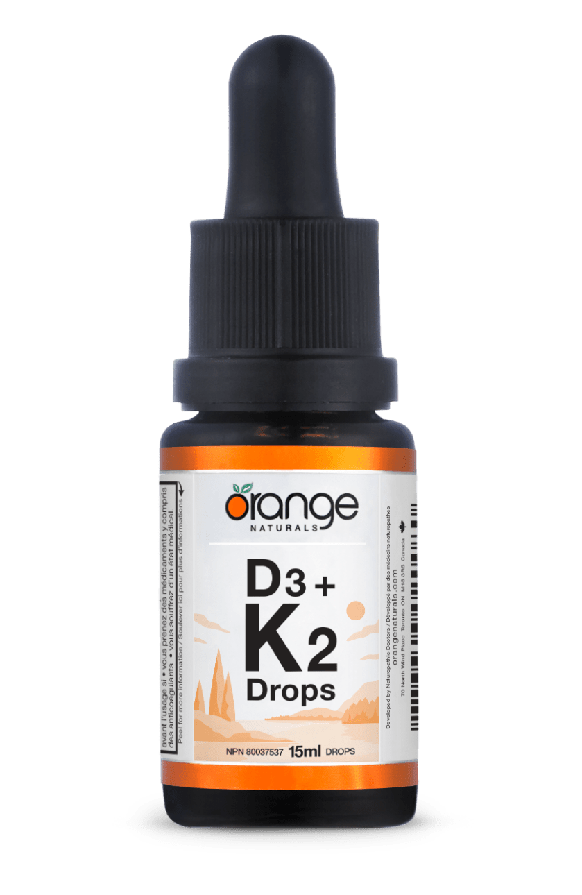 D3 + K2 Drops 250IU/30mcg orange flavour MCT