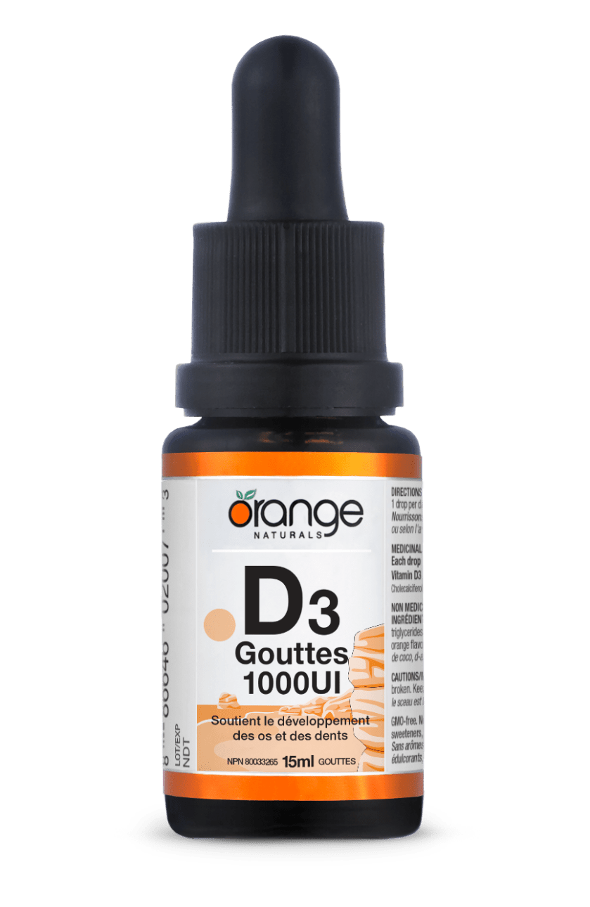 D3 en gouttes 1000UI (orange) TCM