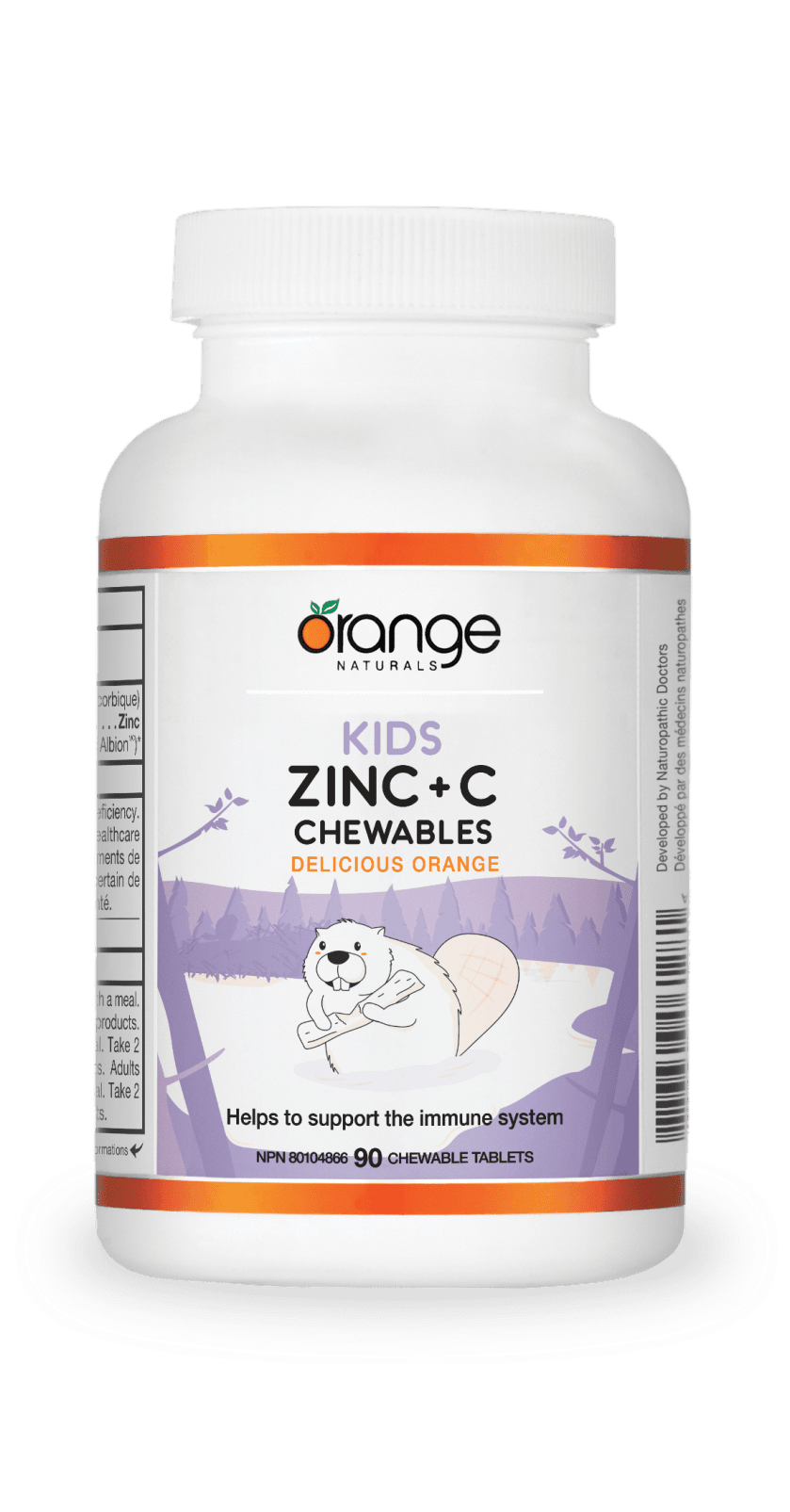 Kids Zinc + C Chewables - Delicious Orange