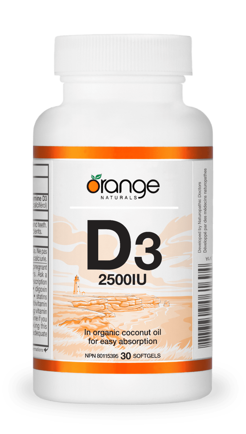 D3 Softgels 2500IU - organic coconut oil