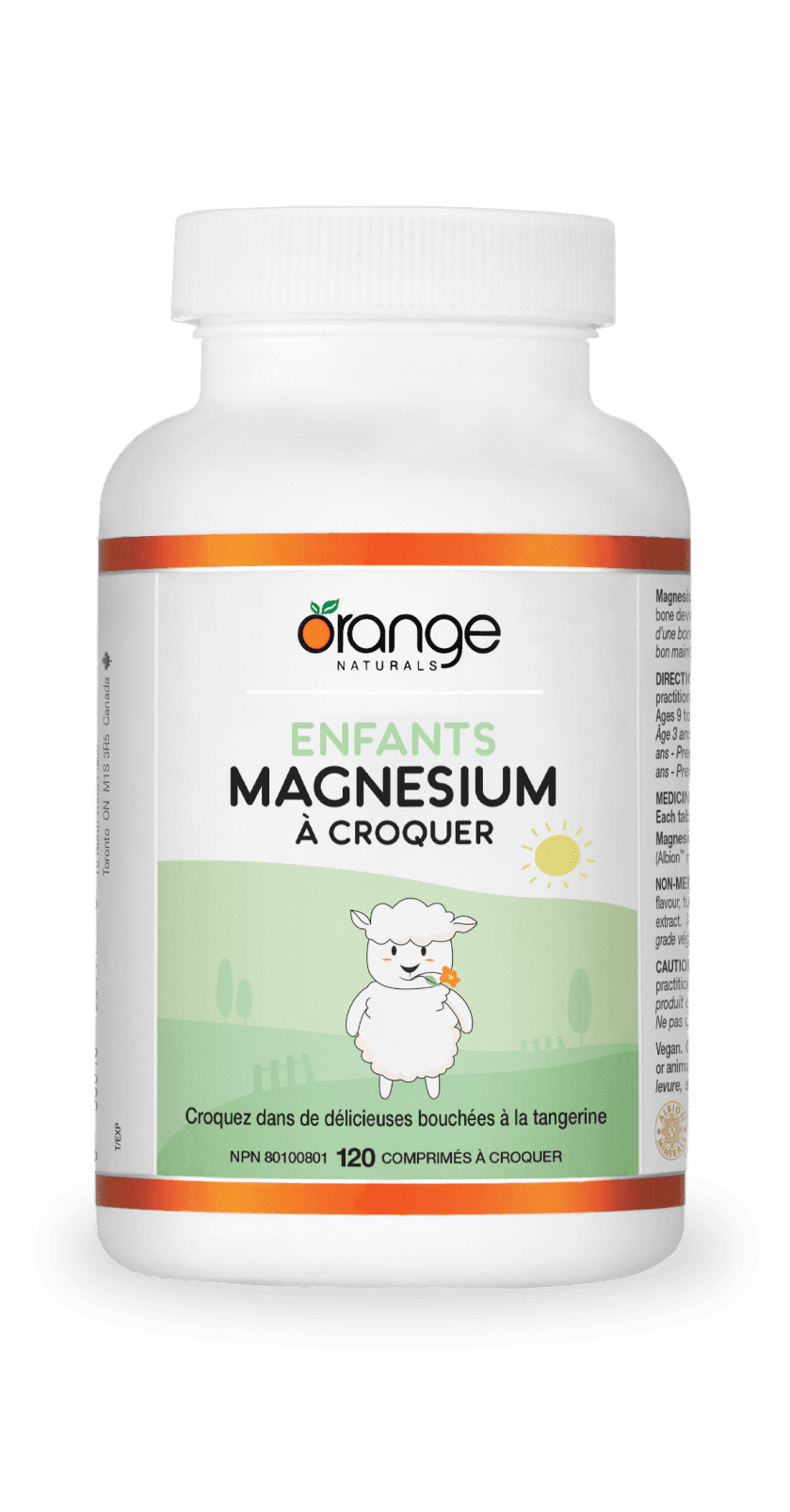 Enfants magnésium comprimé à croquer 50mg - tangerine