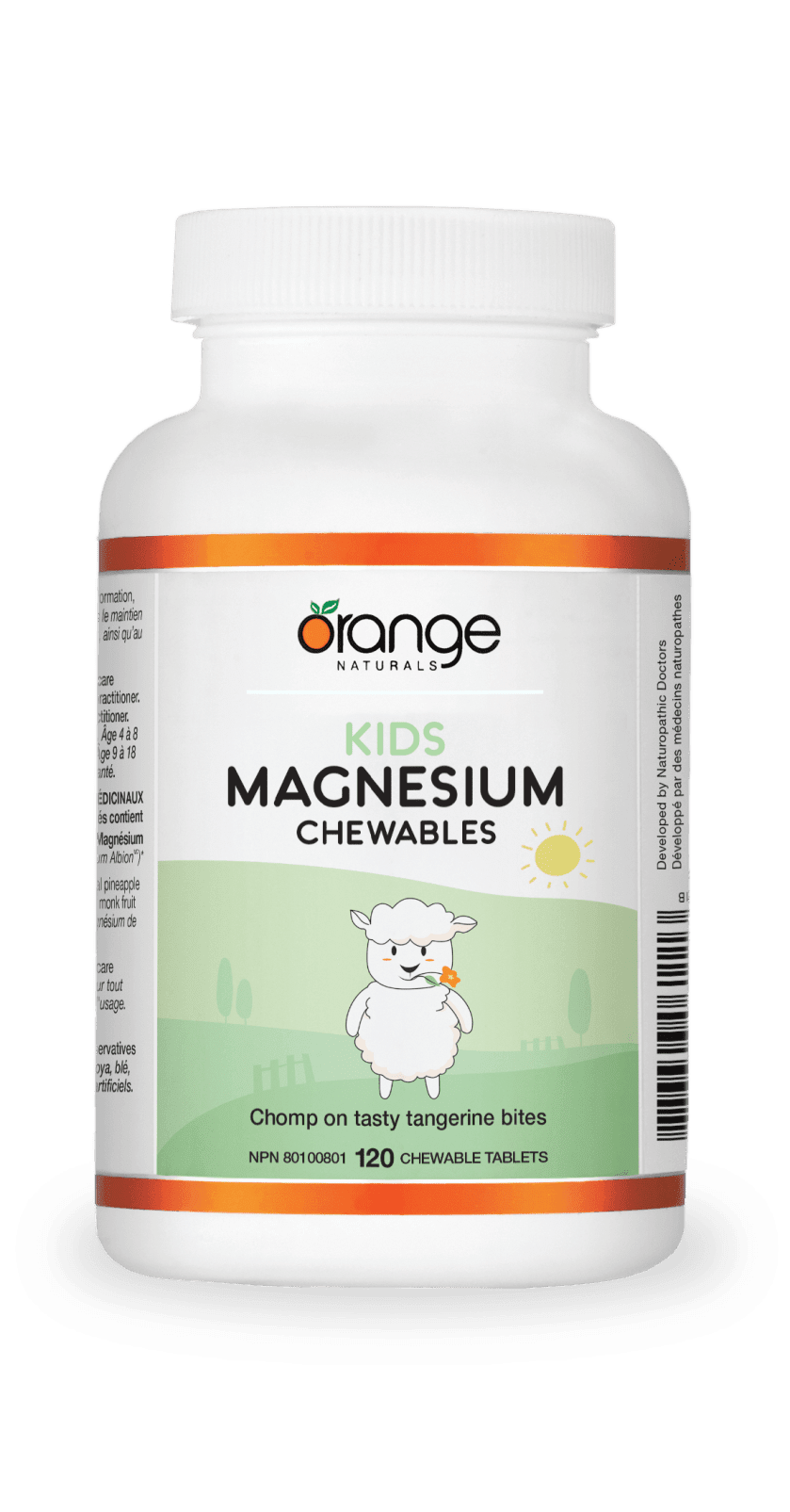 Kids Magnesium Chewables 50mg 120 tablets - Tangerine