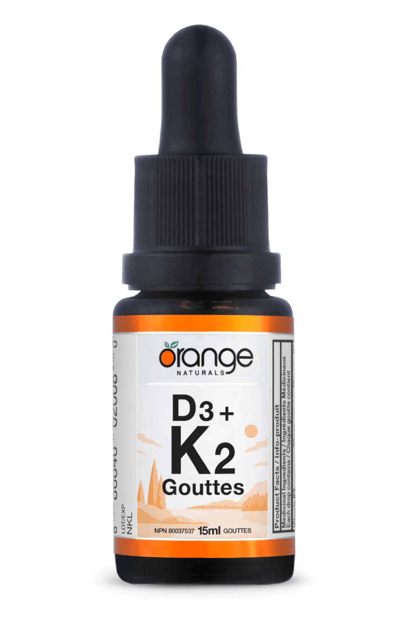 D3 + K2 en gouttes 250UI/30mcg (orange) TCM