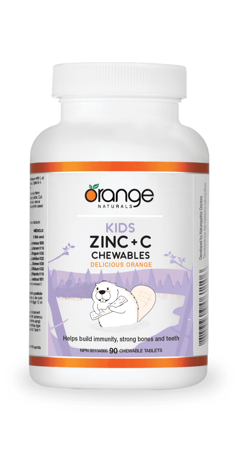 Kids Zinc + C Chewables - Delicious Orange