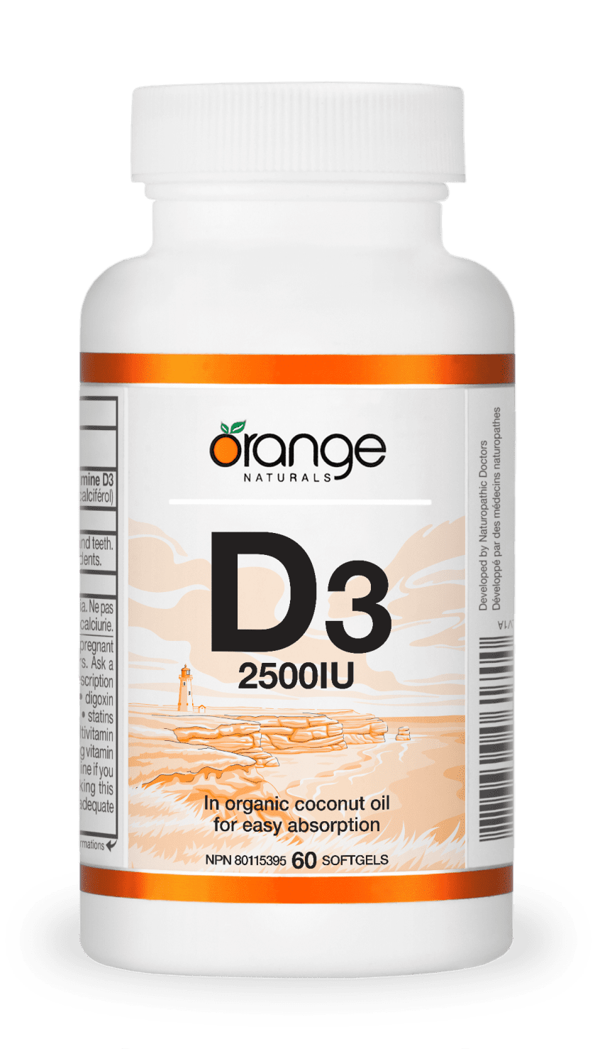 D3 Softgels 2500IU - organic coconut oil
