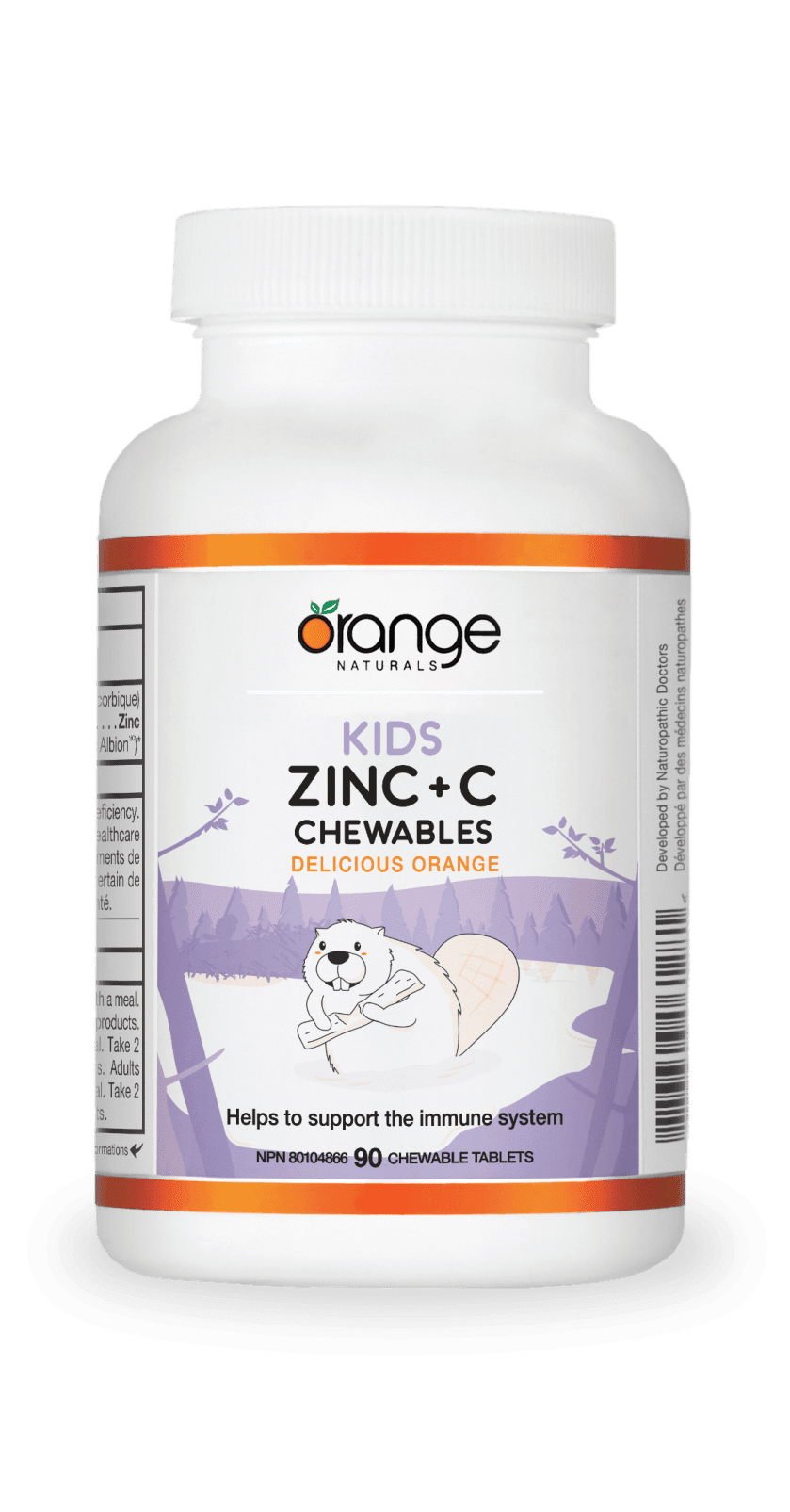 Kids Zinc + C Chewables - Delicious Orange
